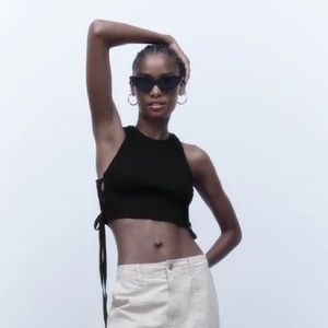Zara ribbed cropped top